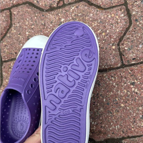 Purple Slip-On Shoes with White Toe - Picture 2 of 2